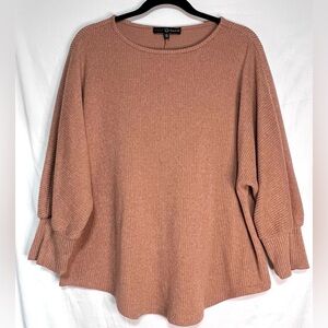 Fred David Blush Oversized Ribbed Knit Sweater | Cozy | Soft | Warm | Winter